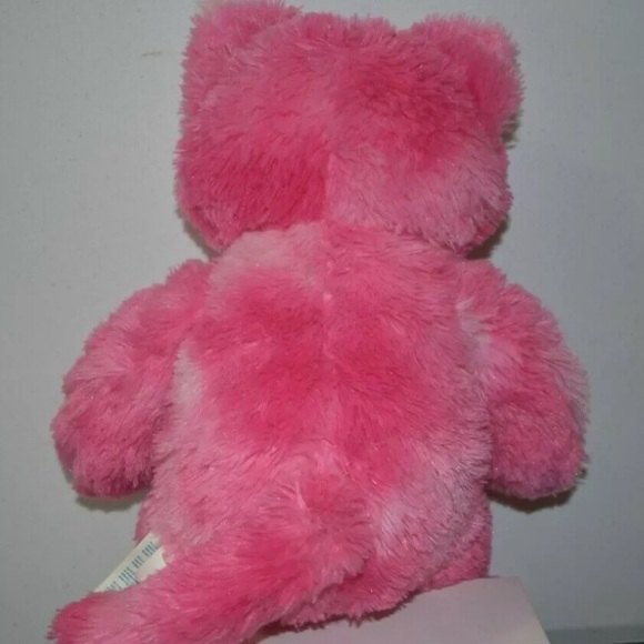 Build A Bear BAB Pink Glitter/Sparkle Fur Paint Splatter Paws Kitty Cat Plushie - Picture 4 of 12